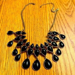 Necklace with black stones